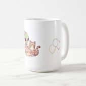 Mug Fête d'anniversaire de chat extraterrestre dessin (Devant droit)