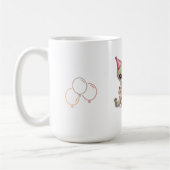 Mug Fête d'anniversaire de chat extraterrestre dessin (Gauche)