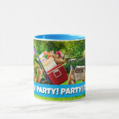 Mug Fête d'anniversaire de chien de prairie (Centre)