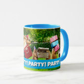 Mug Fête d'anniversaire de chien de prairie (Devant droit)