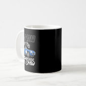 Mug Fête d'anniversaire de course de voiture de course (Devant gauche)