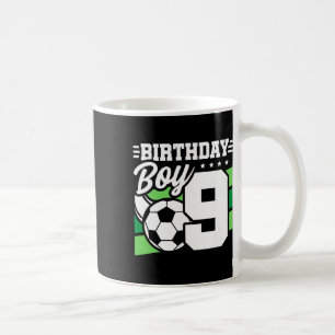 Mug Fête d'anniversaire de football - Garçon de 9 ans