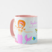 Mug Fête d'anniversaire de la Sirène et de ses amis (Devant gauche)