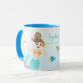 Mug Fête d'anniversaire de la Sirène et de ses amis (Devant gauche)
