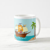 Mug Fête d'anniversaire d'enfant de pirate (Devant droit)