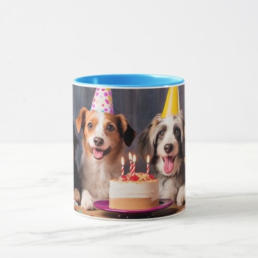 Mug Fête d'anniversaire des chiens (Centre)