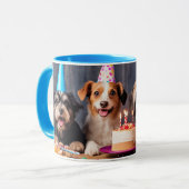 Mug Fête d'anniversaire des chiens (Devant gauche)