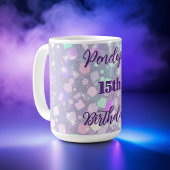 Mug Fête d'anniversaire Pastel Shimmer personnalisée