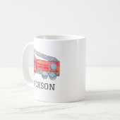 Mug Fête d'anniversaire personnalisée pour camions à f (Devant gauche)