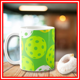 Mug Fête d'anniversaire Pickleball Vert Mignon Sports