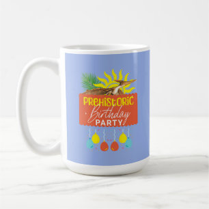 Mug Fête d'anniversaire préhistorique Ptérodactyle