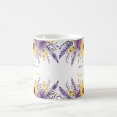 Mug Fête de 60e anniversaire de floraison violette (Centre)