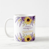 Mug Fête de 60e anniversaire de floraison violette (Gauche)