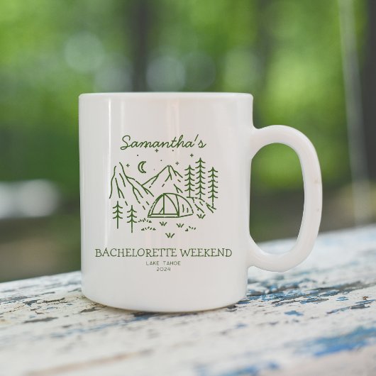 Mug Fête de Bachelorette de Camping Simple Moderne dan