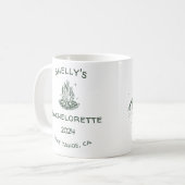 Mug Fête de Bachelorette Simple Moderne en Campagne (Devant gauche)