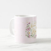 Mug Fête de bébé Fleur de Lune Rose (Devant gauche)