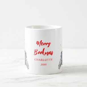 Mug Fête de Bookmas pour l'amoureux de livres Squelett