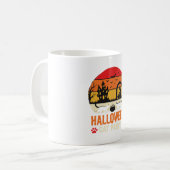 Mug Fête de chat d'Halloween Sorcière Chaudron Silhoue (Devant gauche)