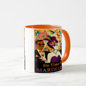 Mug Fête de Cocktail Mardi Gras du Milieu du Siècle (Devant droit)