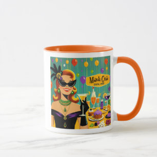 Mug Fête de Cocktail Martini Gras Rétro des Années 50