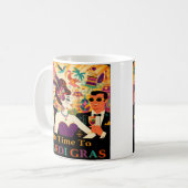 Mug Fête de cocktail rétro milieu du siècle Mardi Gras (Devant gauche)