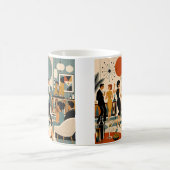 Mug Fête de danse martini branchée milieu du siècle mo (Centre)