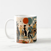 Mug Fête de danse martini branchée milieu du siècle mo (Gauche)