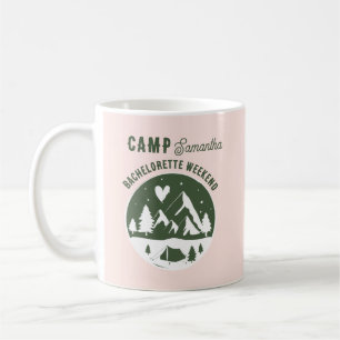 Mug Fête de Fiançailles de Camping en Rose