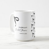 Mug Fête de Fiançailles de Ruban Noir Elle Attache le  (Devant gauche)