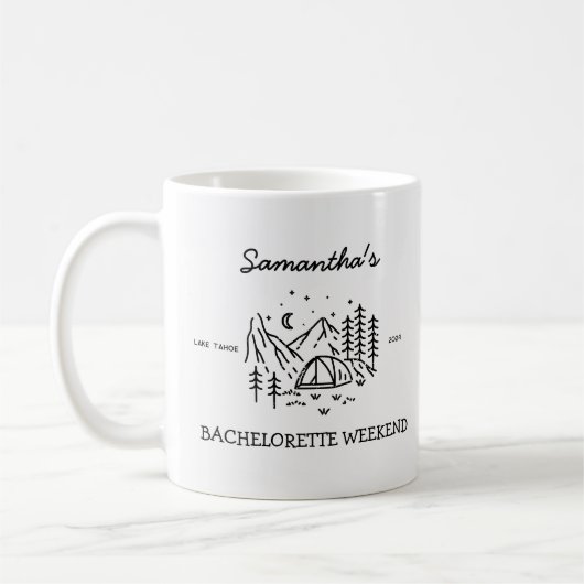 Mug Fête de Fiançailles Simple Moderne de Camping dans (Gauche)