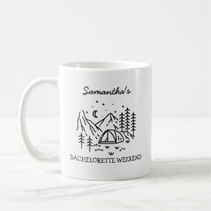 Mug Fête de Fiançailles Simple Moderne de Camping dans