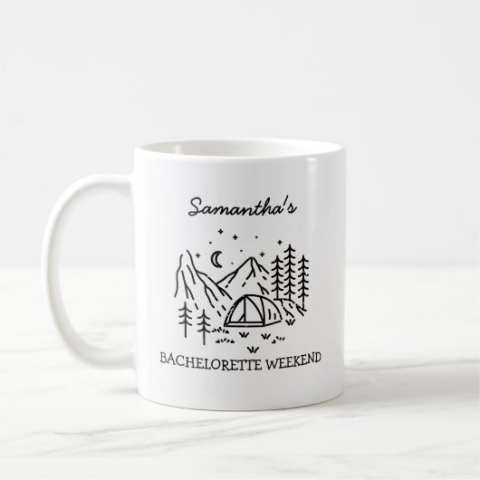 Mug Fête de Fiançailles Simple Moderne de Camping dans (Gauche)
