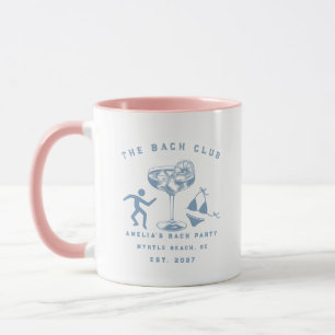 Mug Fête de jeune fille à la plage personnalisée moder