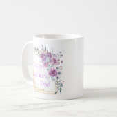 Mug fête de la mère, aquarelle rose or botanique (Devant gauche)