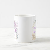 Mug fête de la mère, aquarelle rose or botanique (Centre)