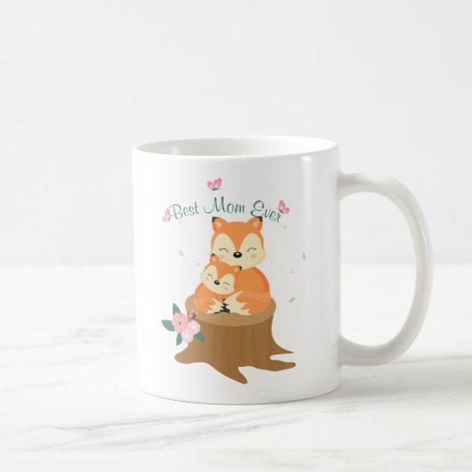 Mug Fête de la mère et du bébé Foxes (Droite)
