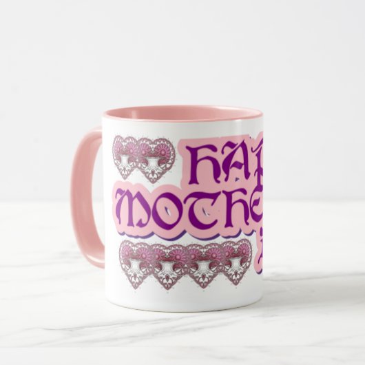 Mug fête de la mère heureuse (Devant gauche)