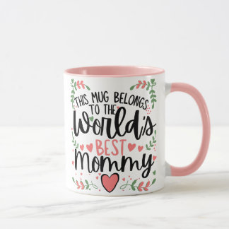 Mug fête de la mère heureuse à la meilleure maman du m