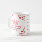 Mug fête de la mère heureuse, fleurs d'aquarelle couro (Devant gauche)