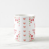 Mug fête de la mère heureuse, fleurs d'aquarelle couro (Centre)