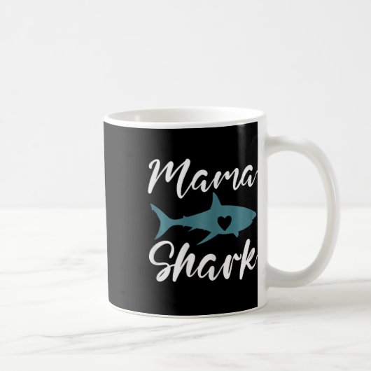 Mug Fête de la mère maman Drôle maman requin (Droite)