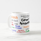 Mug Fête de la réussite de l'examen comptable (Devant gauche)