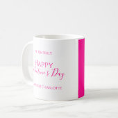 Mug Fête de la Saint-Galentin rose-chaud moderne (Devant gauche)