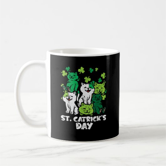 Mug Fête de la Saint-Patrick chats jour de Catricks Sa (Gauche)