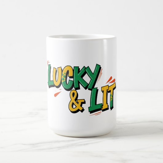 Mug Fête de la Saint Patrick Lucky & Lit (Centre)