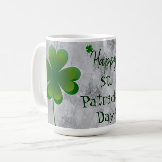 Mug Fête de la Saint-Patrick shamrock (Devant gauche)
