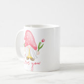 Mug Fête de la Saint Valentin gnome personnalisée (Devant gauche)