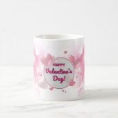 Mug Fête de la Saint-Valentin rose élégant (Centre)