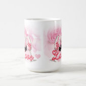 Mug Fête de la Saint-Valentin rose élégant (Centre)