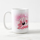 Mug Fête de la Saint-Valentin rose élégant (Gauche)